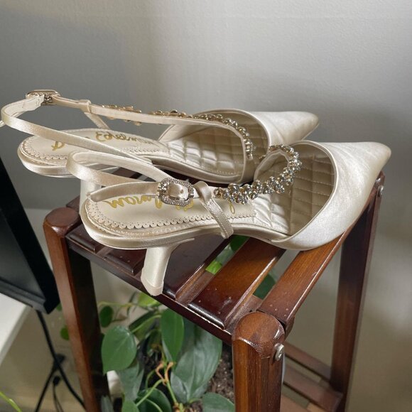 Sam Edelman Ivory Bonnie Heels - Picture 3 of 4